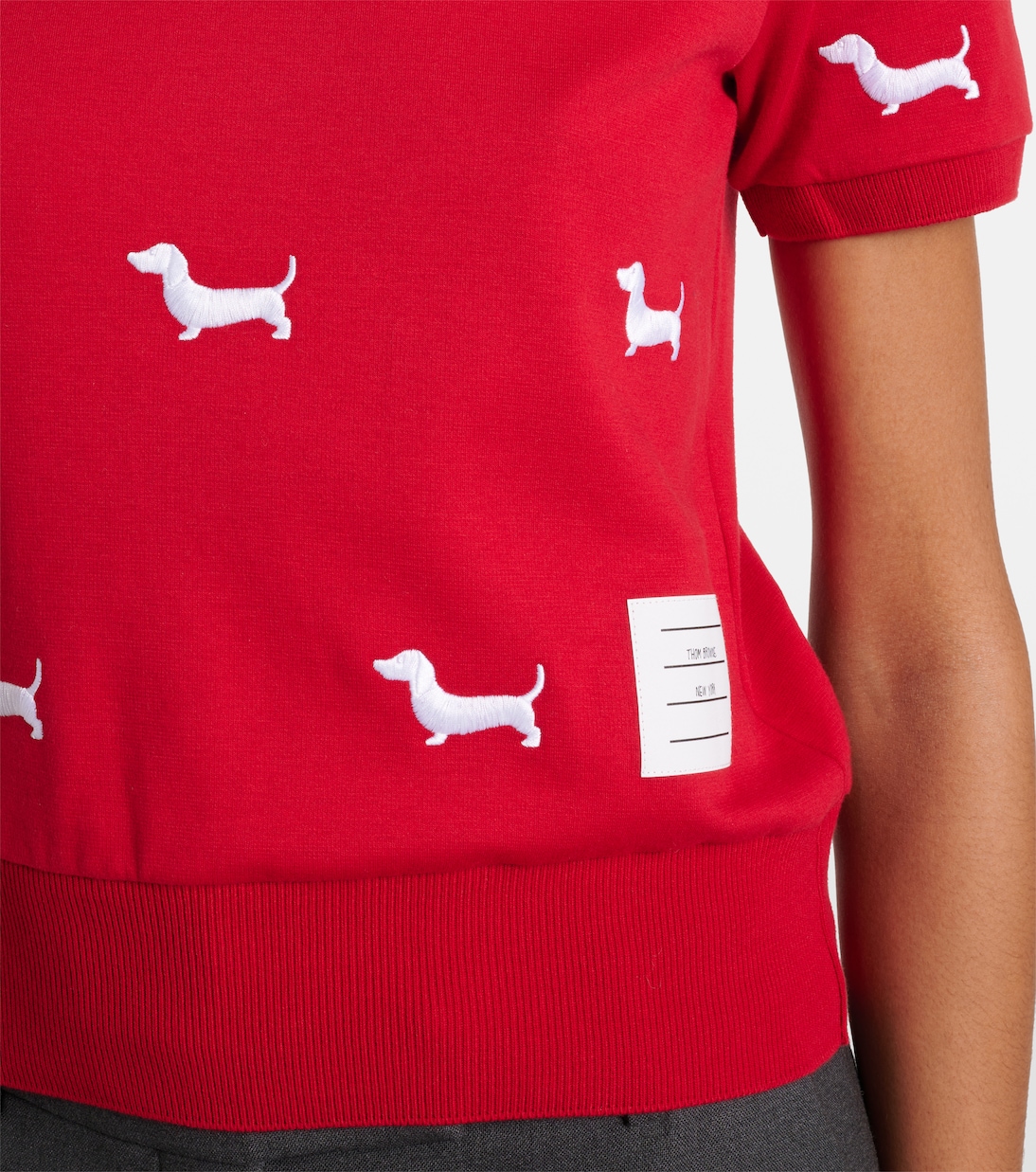 Top in cotone con ricamo | Thom Browne