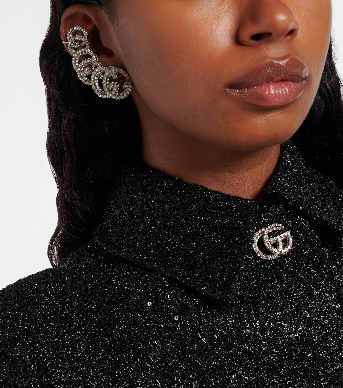 Orecchino ear cuff GG Marmont con cristalli | Gucci