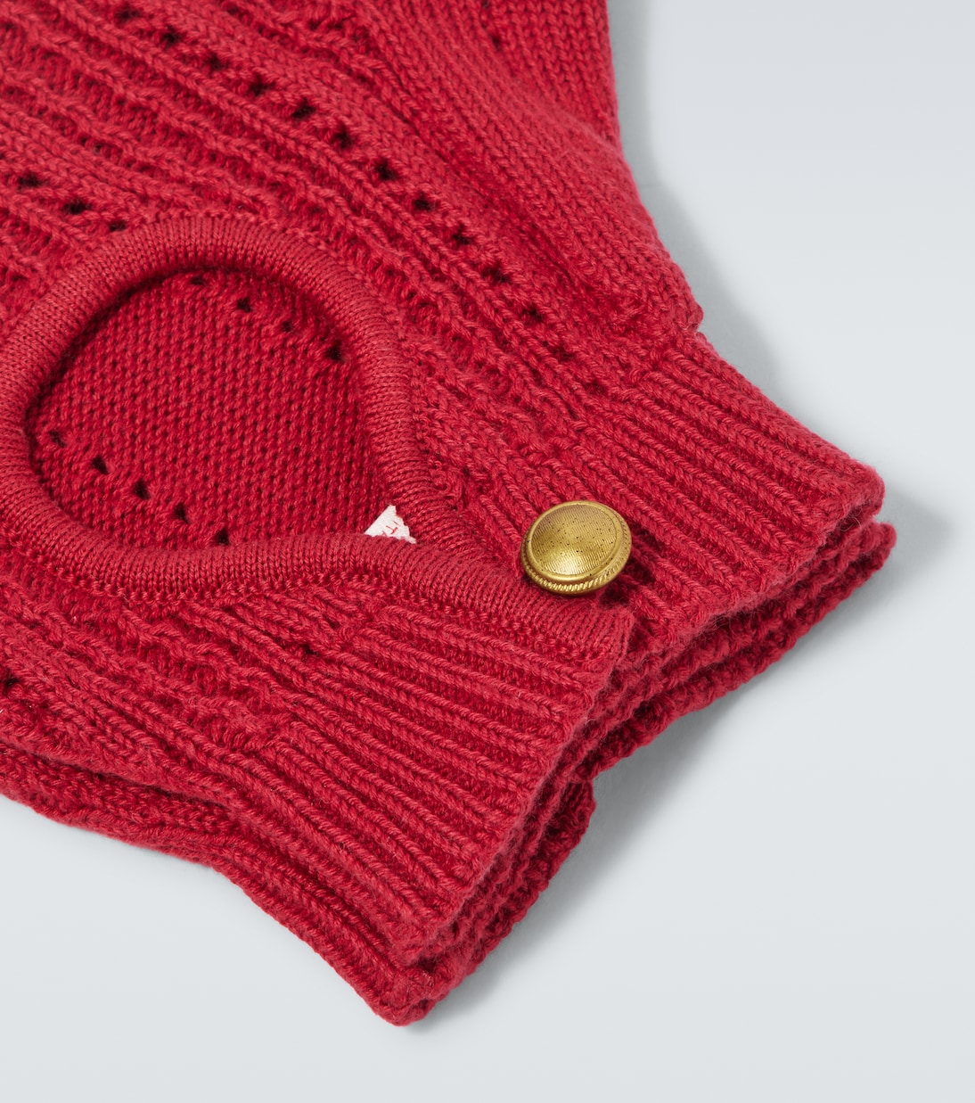 Ribbed-knit cotton fingerless gloves | Valentino Garavani