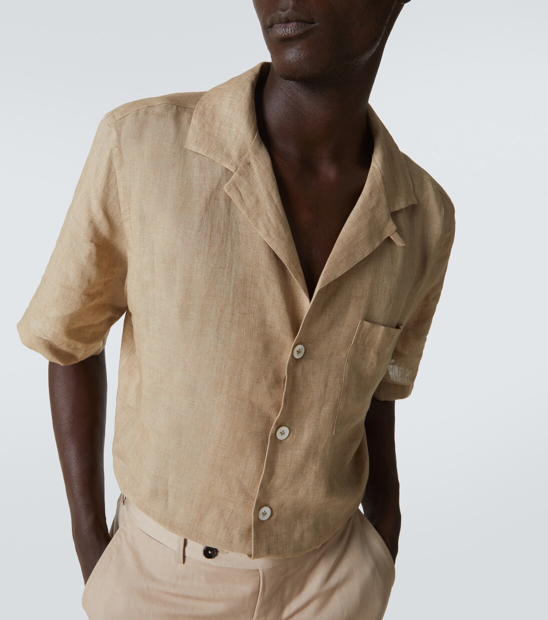 Camicia bowling in lino | Lardini