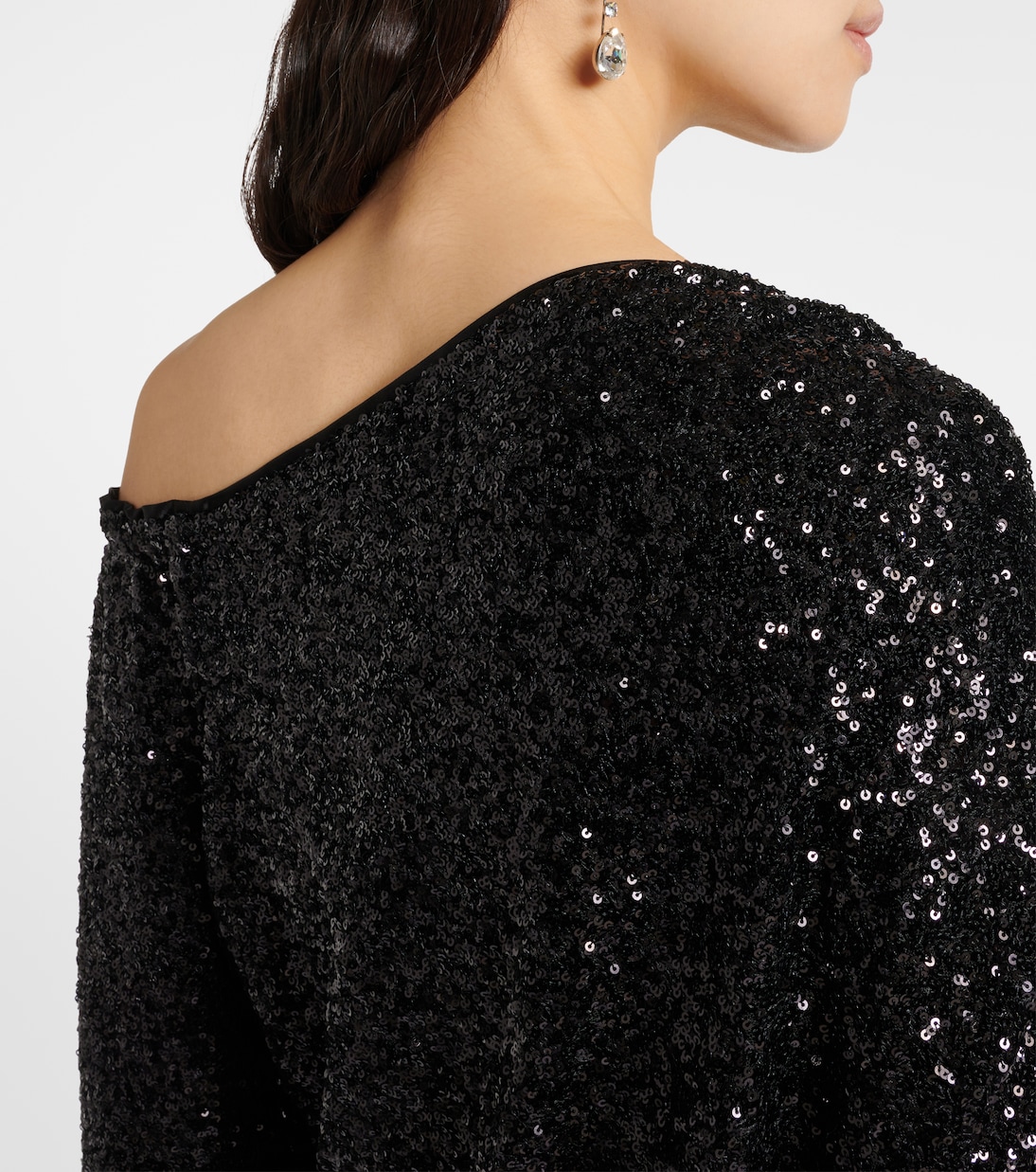 Top asimmetrico Belle con paillettes | Diane von Furstenberg