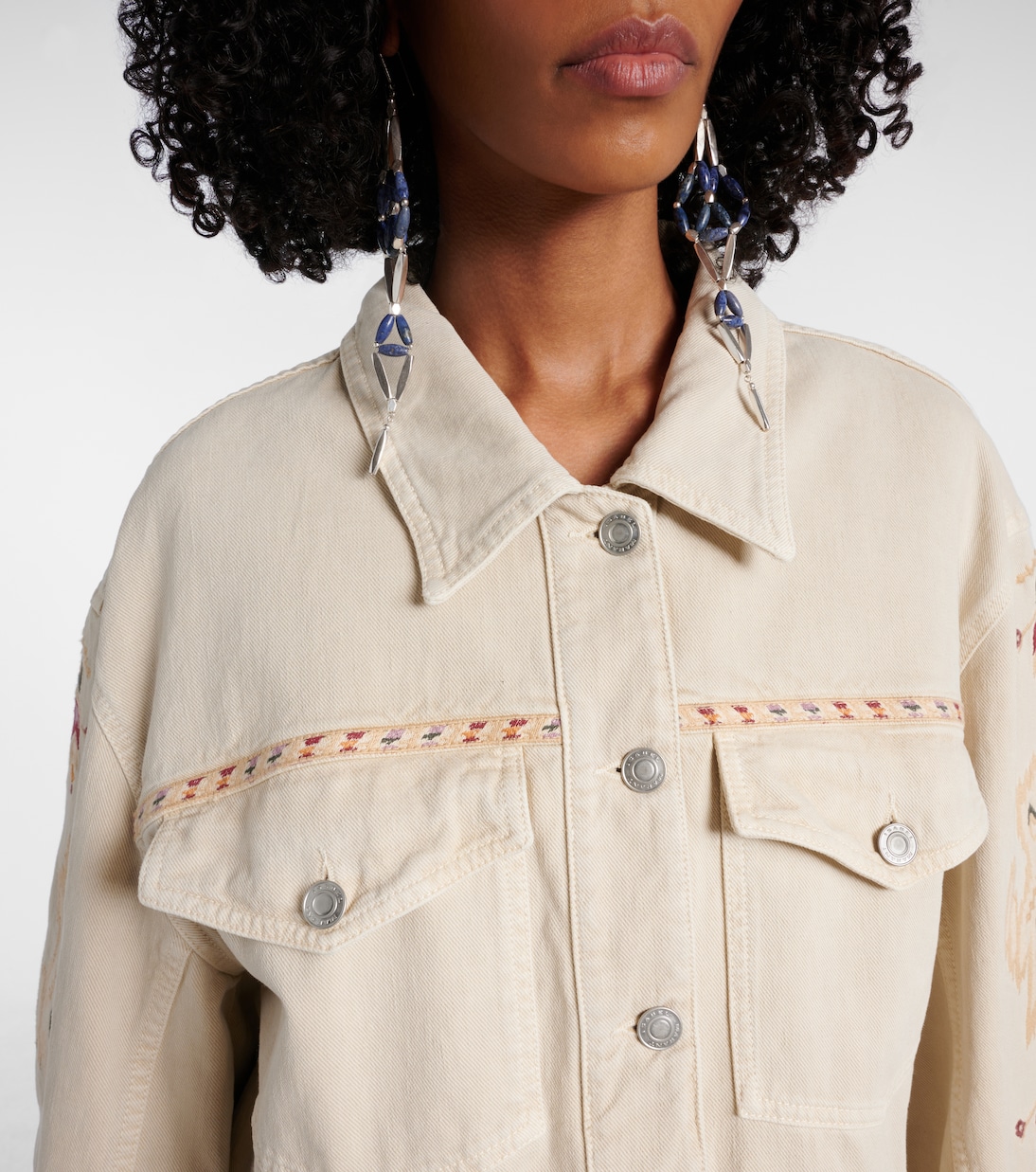 Veste Manona brodée en jean | Marant Etoile