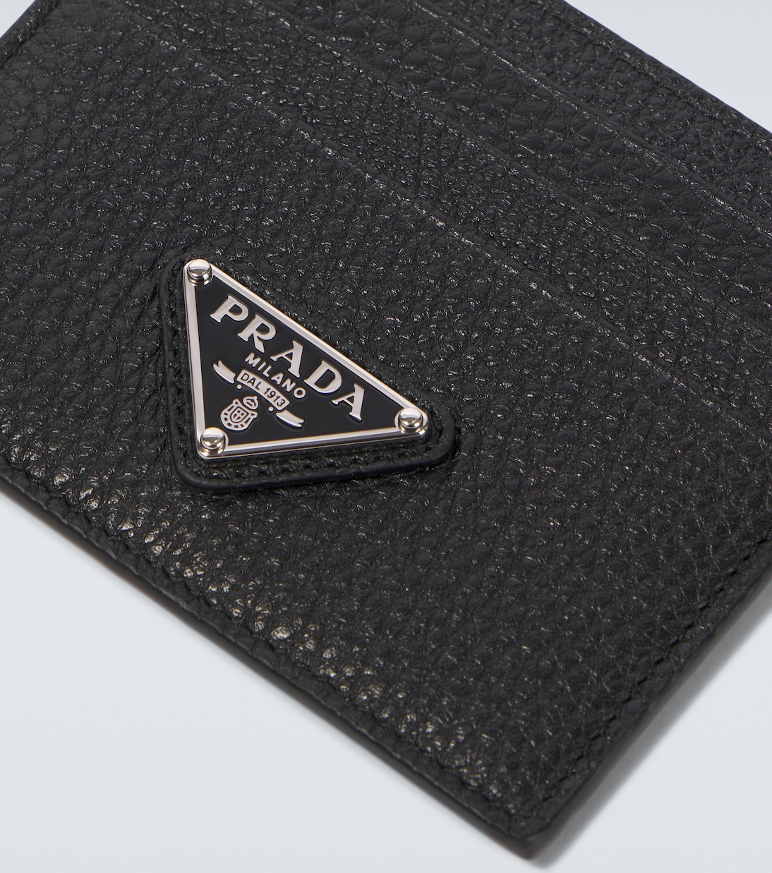 Logo leather card holder | Prada