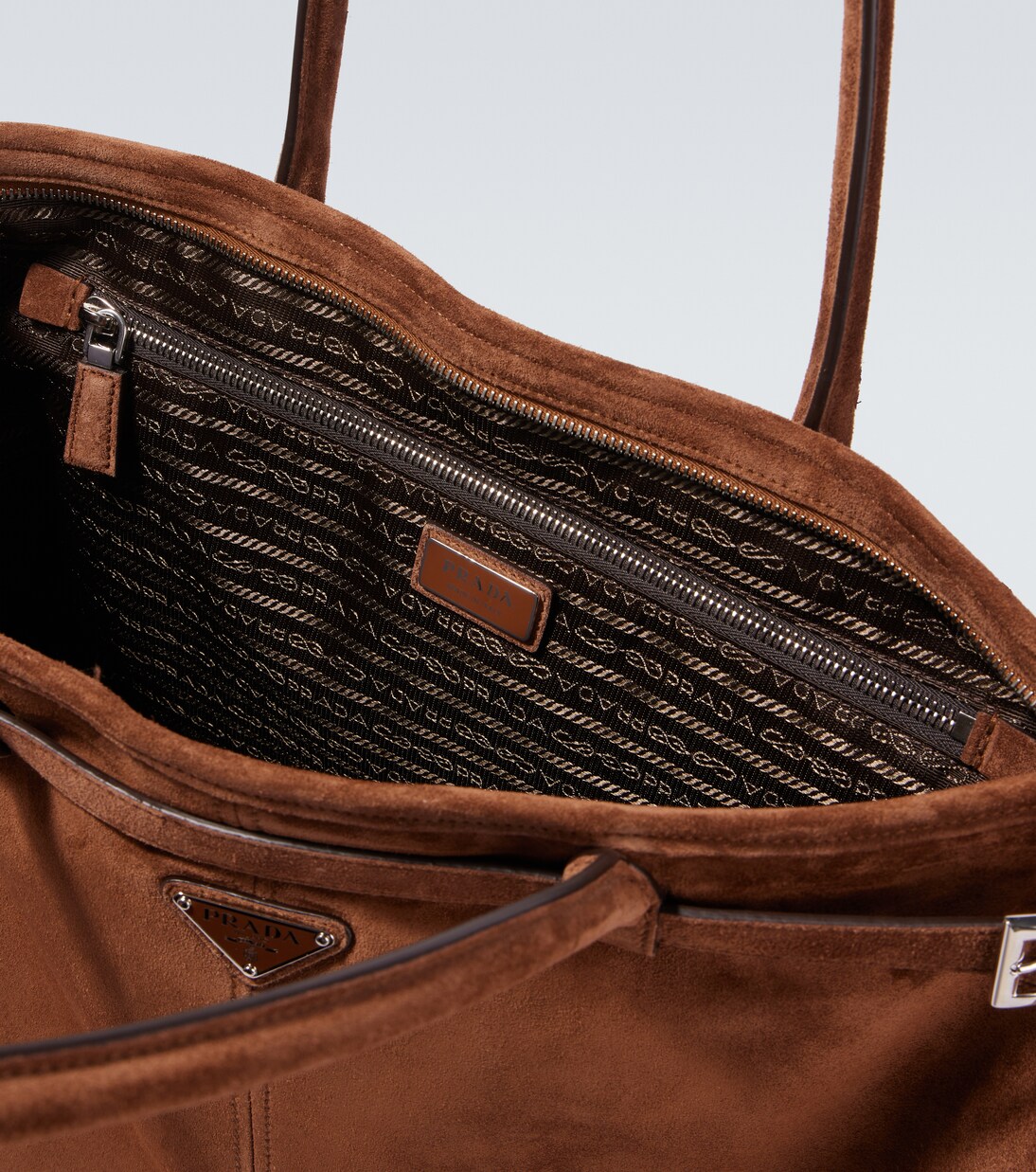 Borsa in suede con logo | Prada