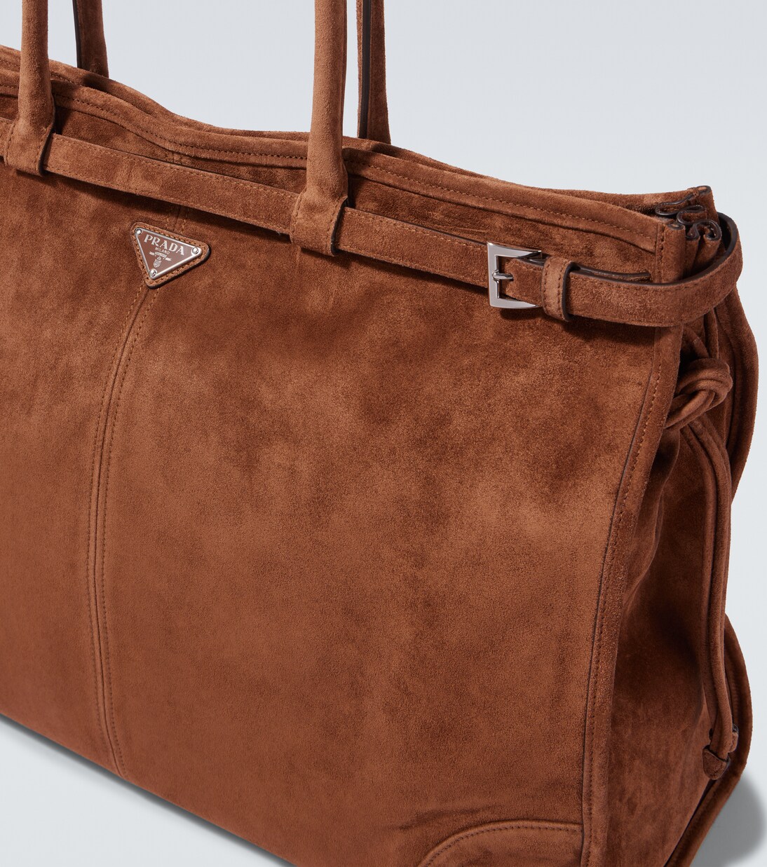 Borsa in suede con logo | Prada