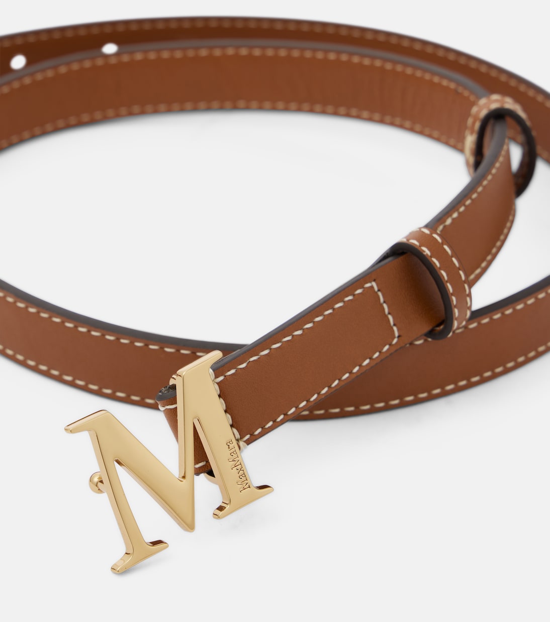 Cintura in pelle con logo MAX MARA per stile giovane e moderno