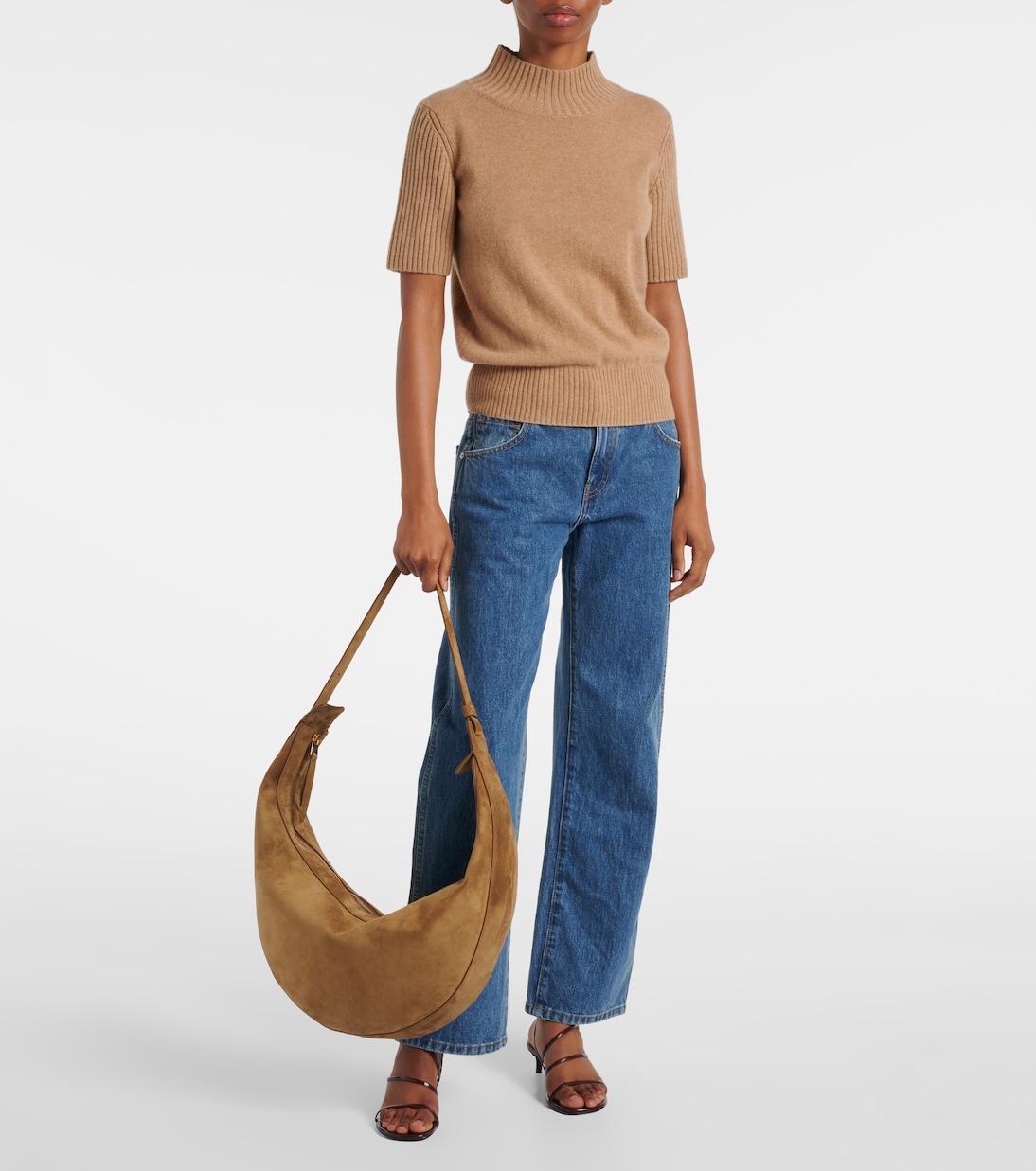 Borsa a spalla Augustina in suede | Khaite