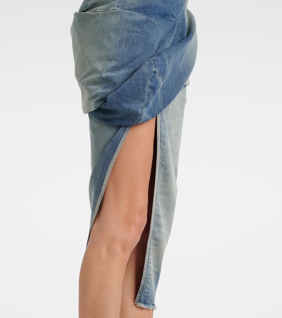 Minifalda DRKSHDW fruncida desteñida | Rick Owens