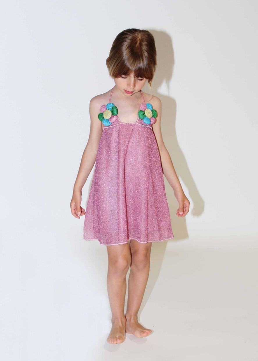 Abito Lumière con lamé e applicazioni | Oséree Kids