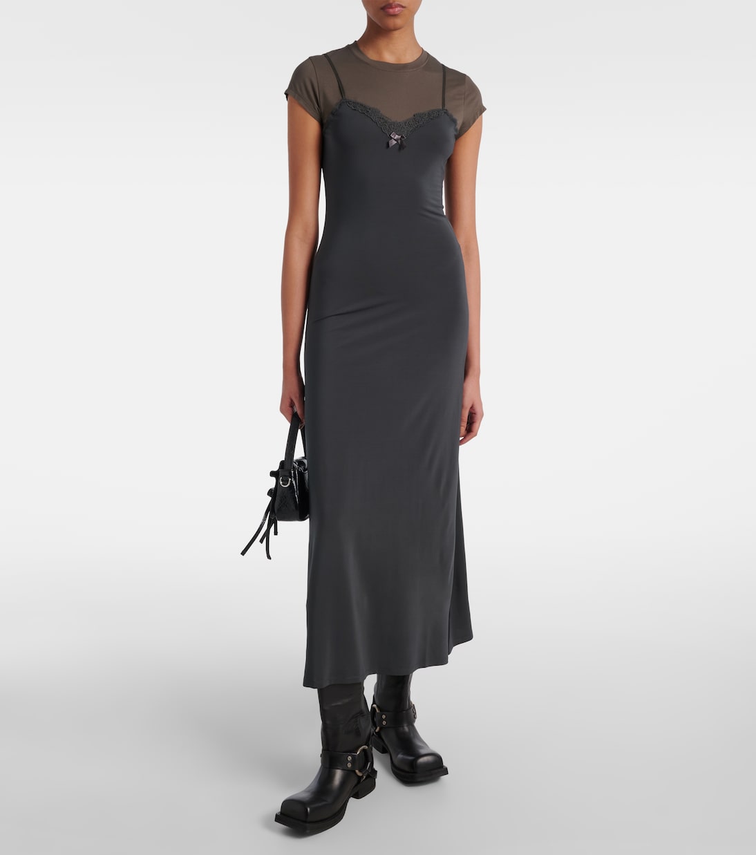 Layered jersey midi dress | Acne Studios