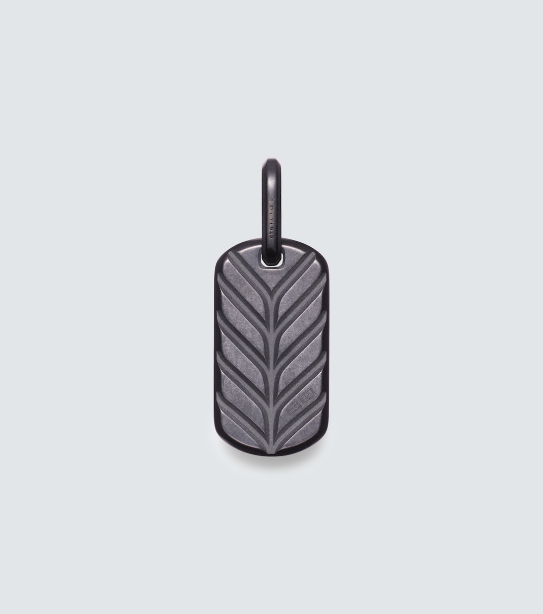 Chevron titanium and sterling silver pendant with diamonds | David Yurman