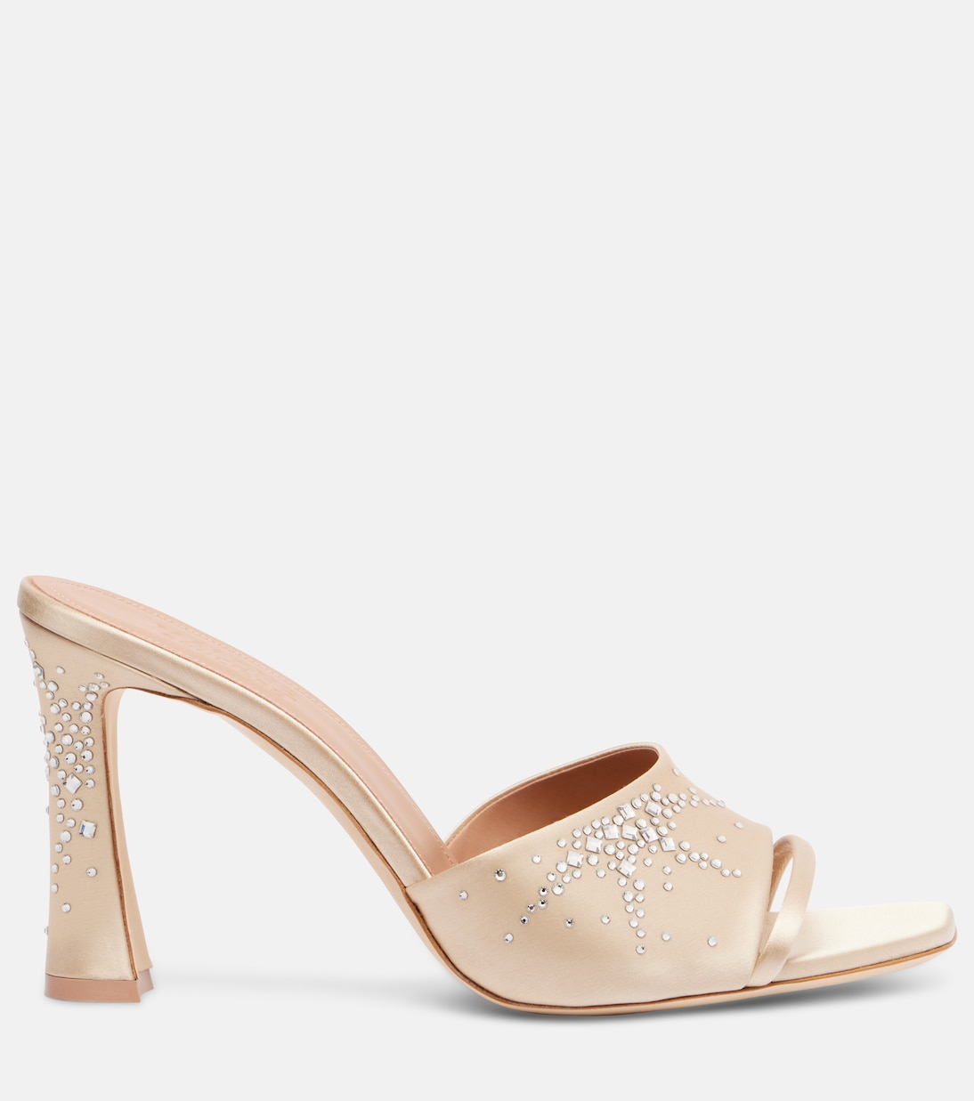 Roxanne 90 embellished satin mules | Malone Souliers