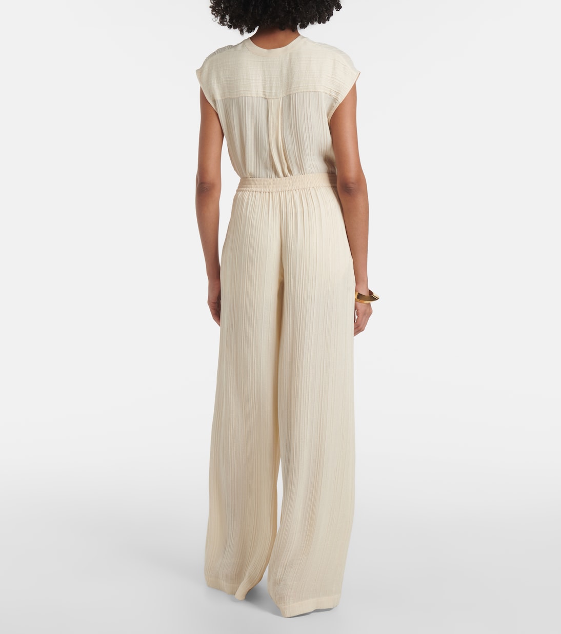 Mawn pleated jacquard wide-leg pants | Joseph