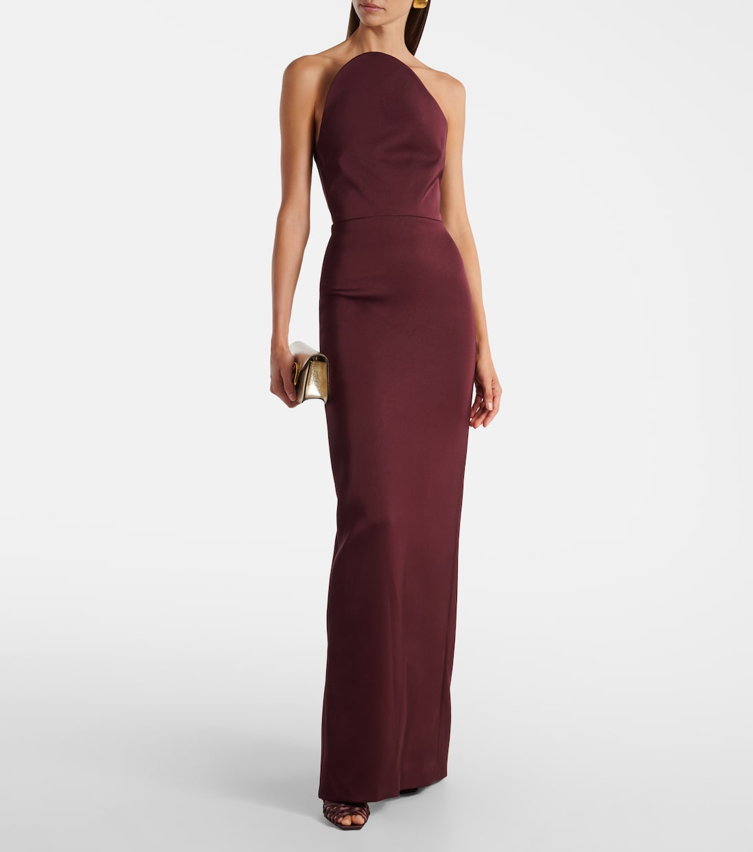 Asymmetric satin gown | David Koma