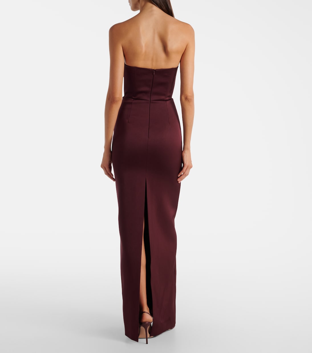 Asymmetric satin gown | David Koma