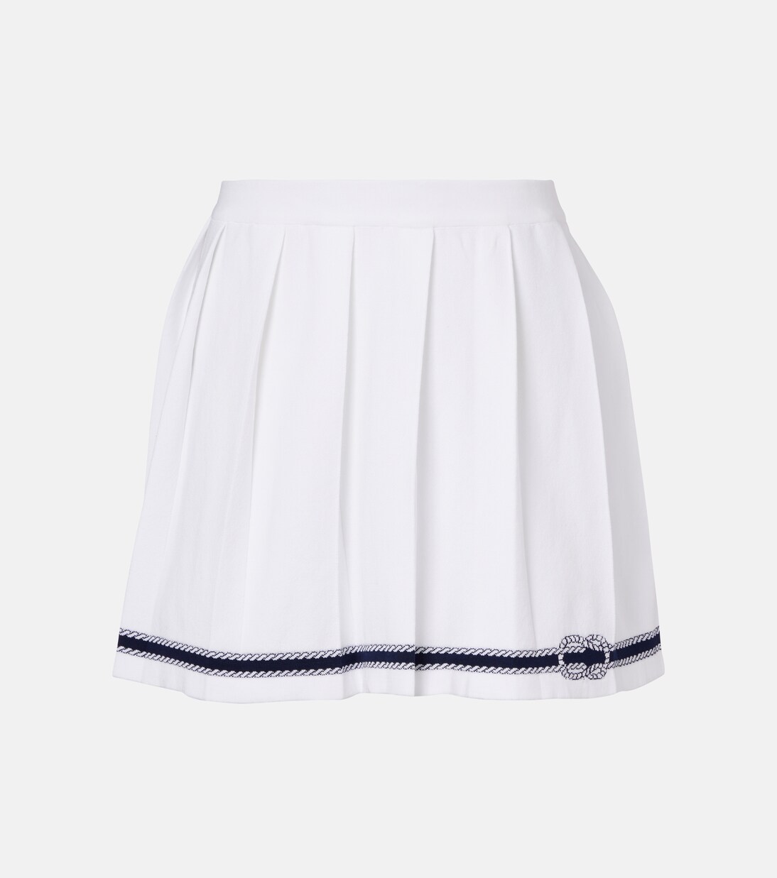 Intarsia pleated cotton-blend miniskirt | Gucci