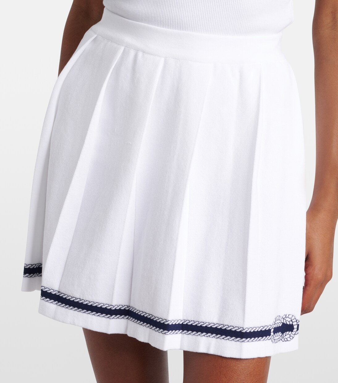Intarsia pleated cotton-blend miniskirt | Gucci