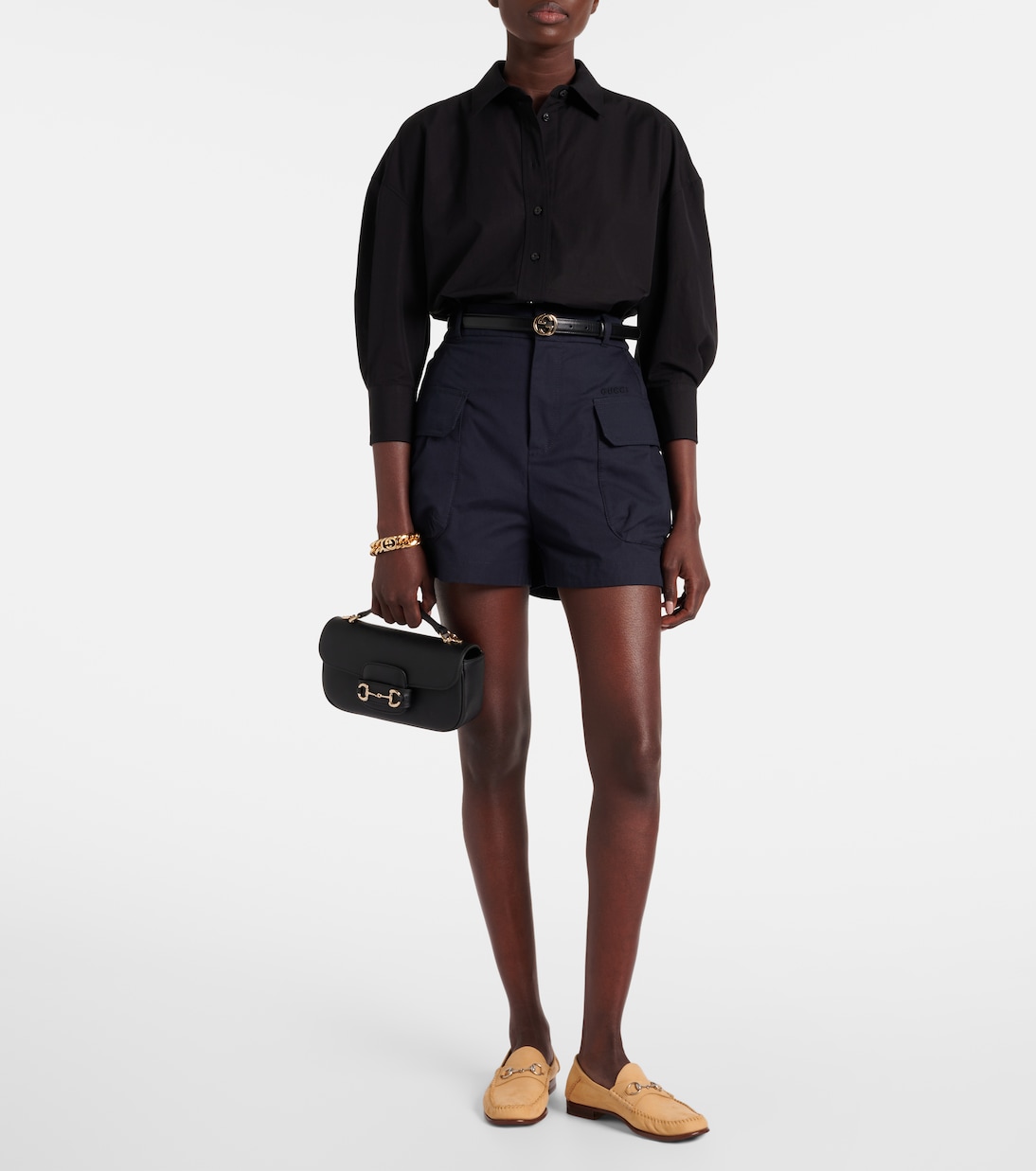 Camisa de popelín de algodón | Gucci