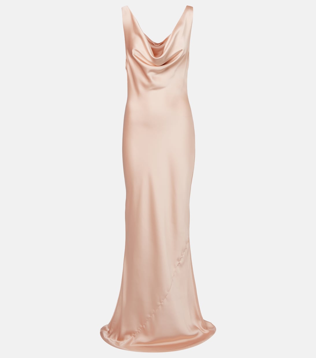 Draped satin gown | Norma Kamali