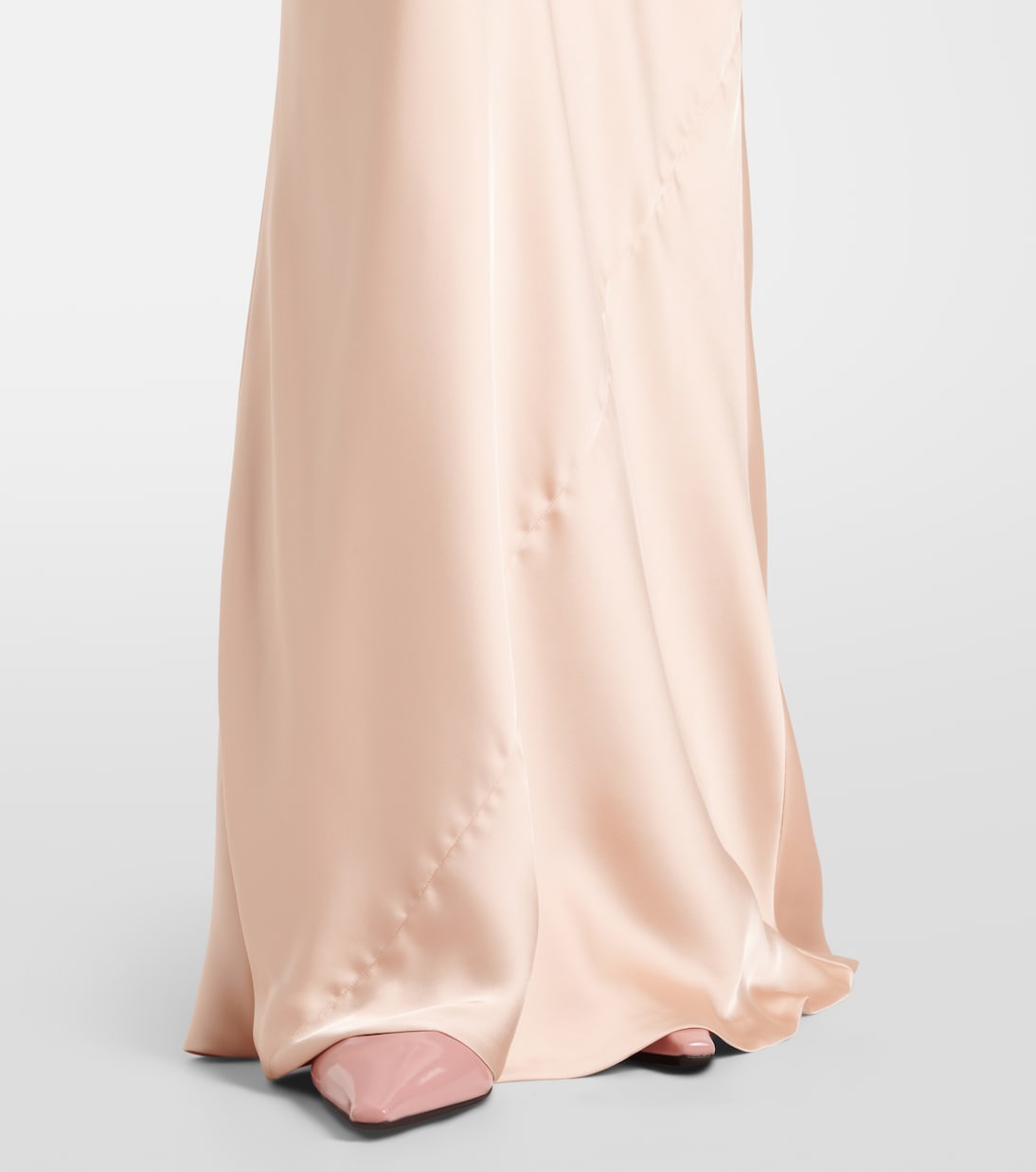 Draped satin gown | Norma Kamali