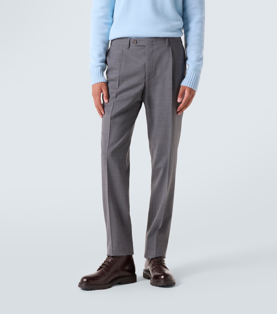 Wool-blend slim pants | Canali