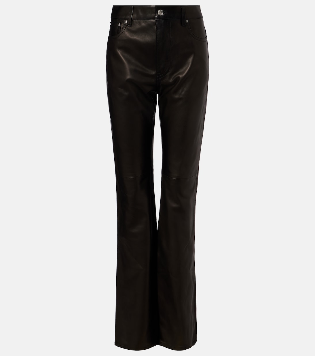 Pantalones flared de piel | Rabanne