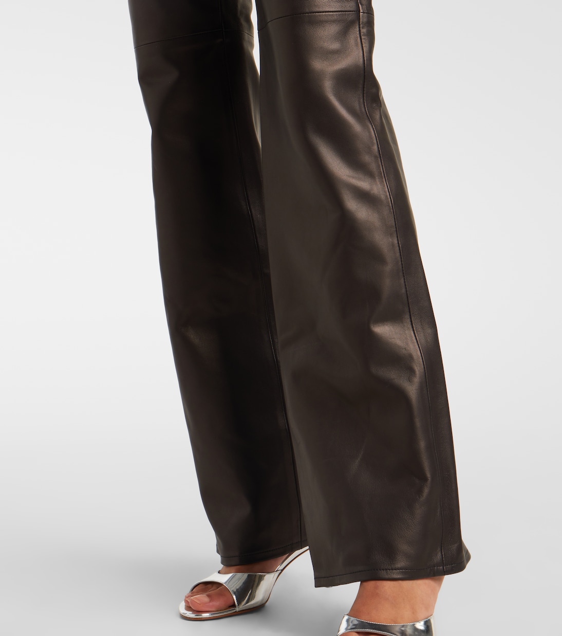 Pantalones flared de piel | Rabanne