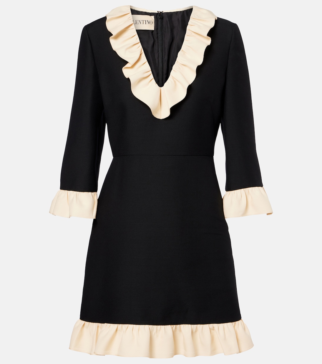 Crepe Couture ruffled minidress | Valentino