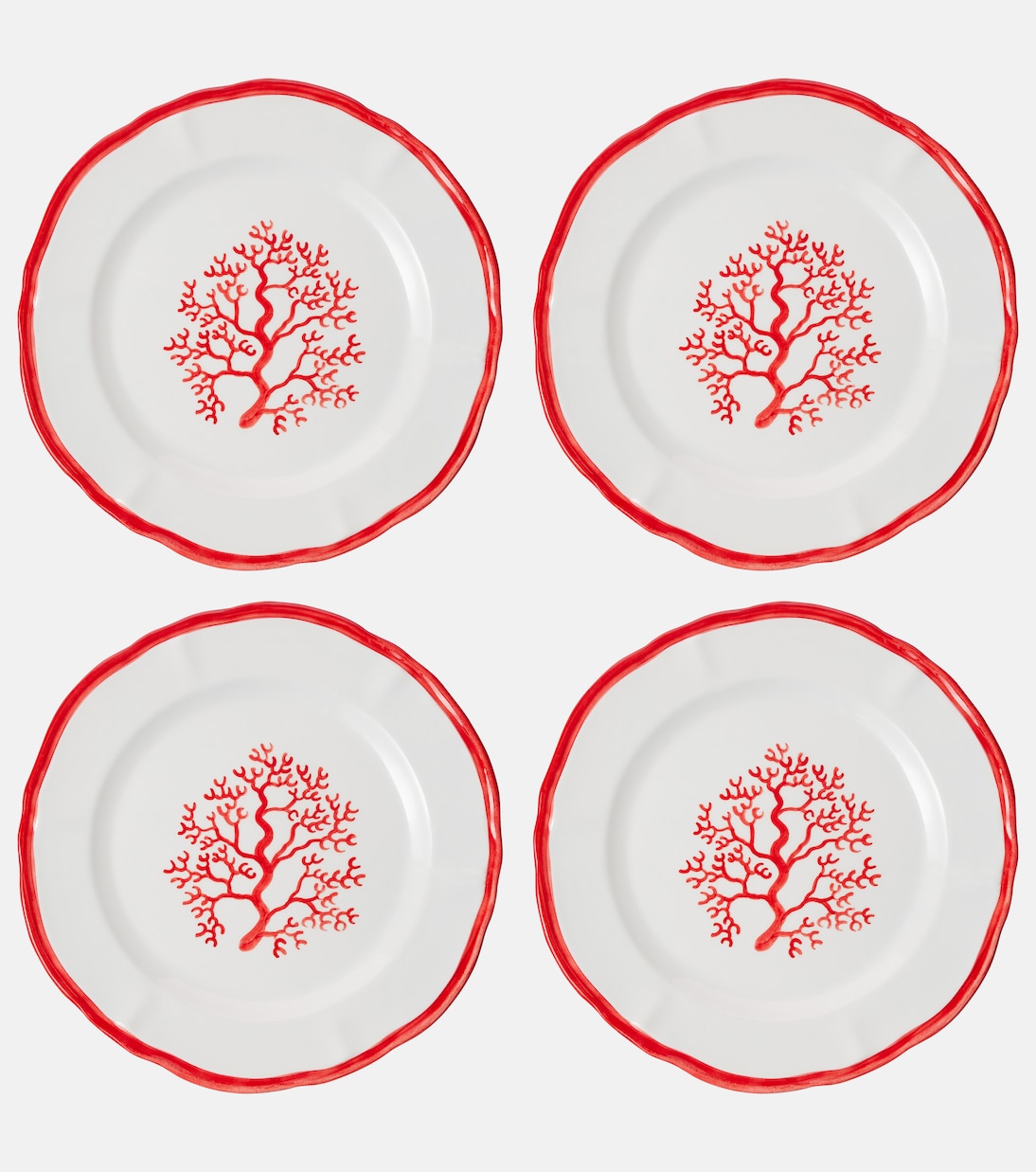 Set de 4 assiettes Coral en céramique | Les-Ottomans