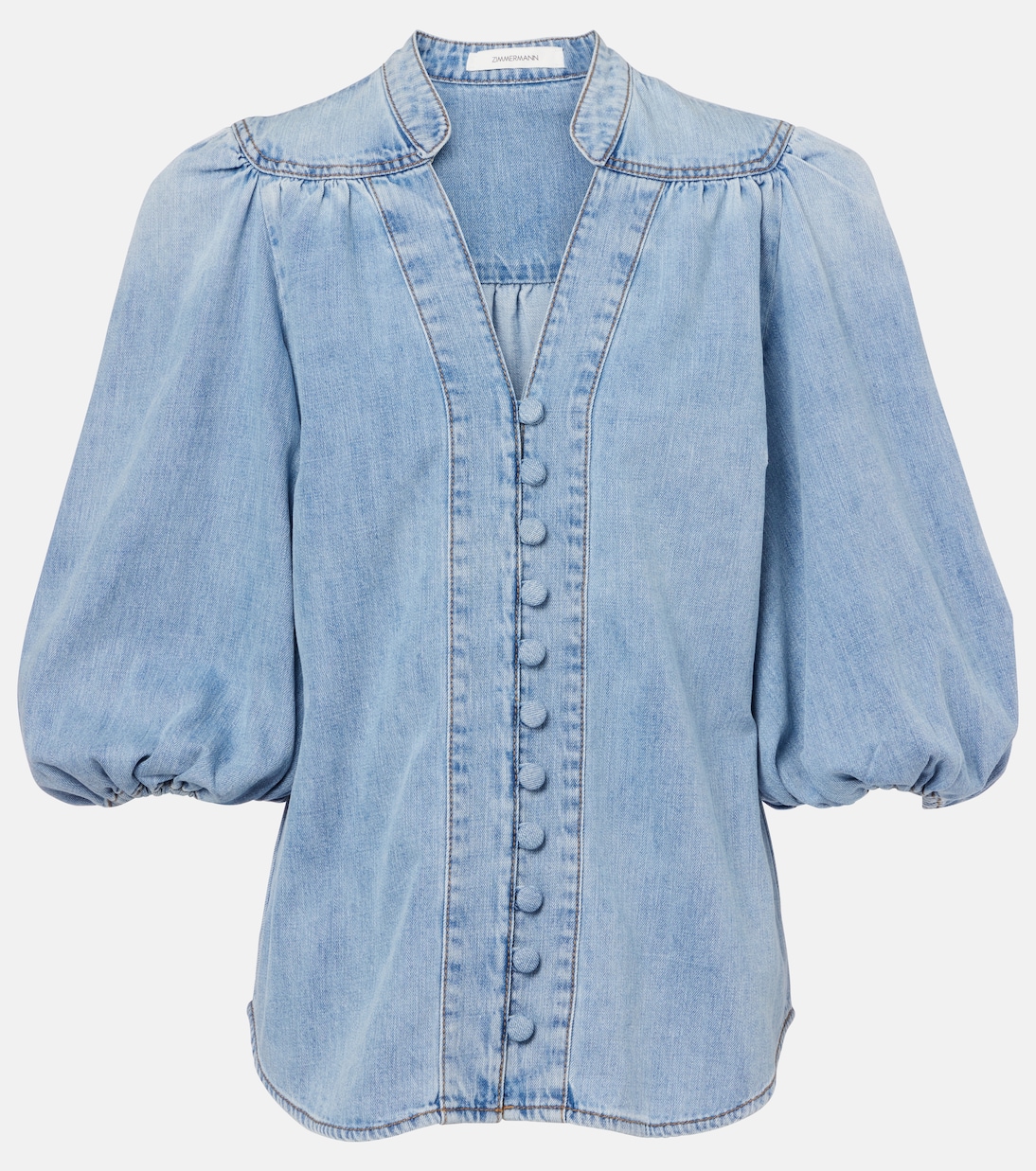 Bluse Lucky aus Denim | Zimmermann