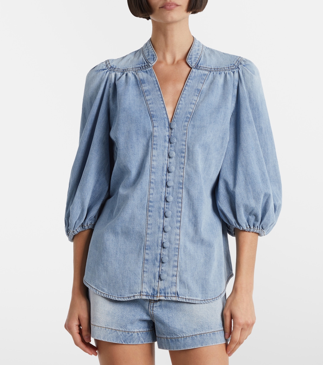 Bluse Lucky aus Denim | Zimmermann