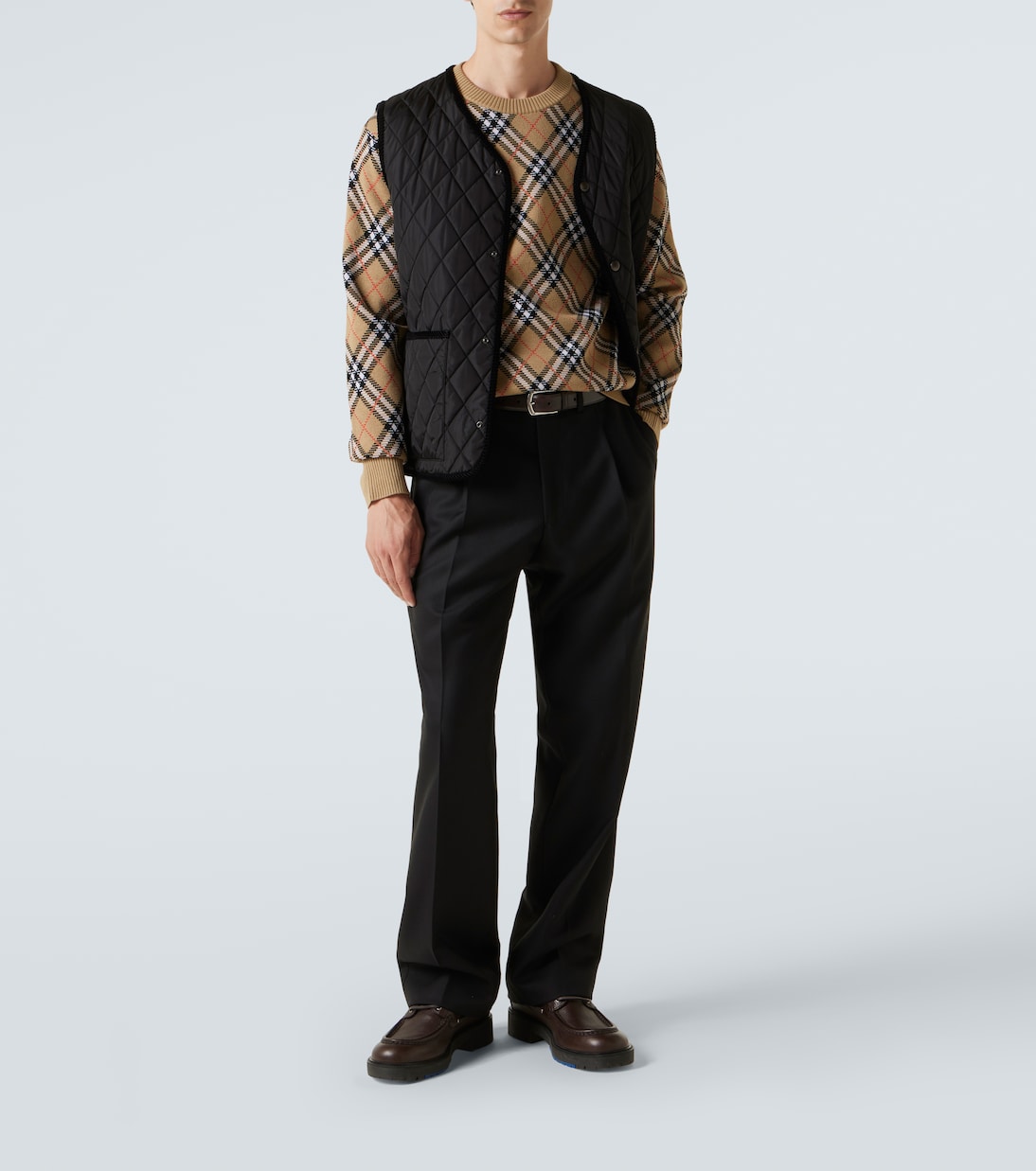 Burberry Check wool-blend sweater | Burberry