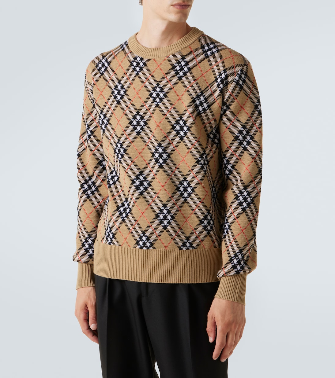 Burberry Check wool-blend sweater | Burberry