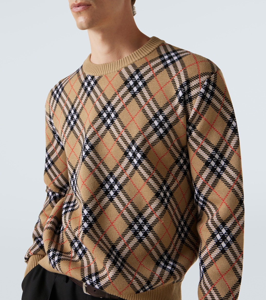 Burberry Check wool-blend sweater | Burberry