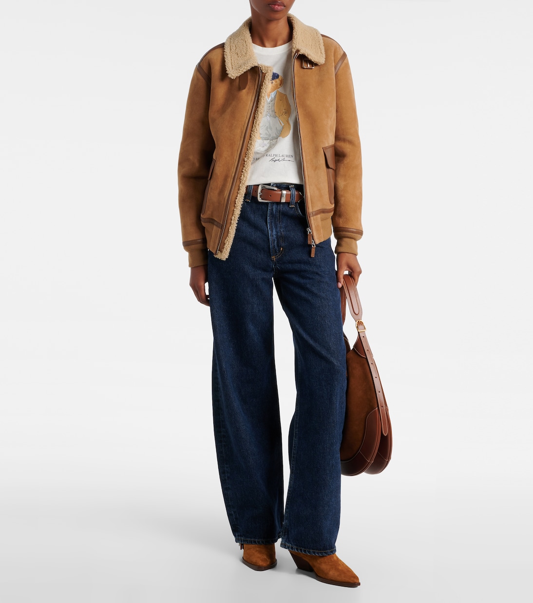 Morrison shearling-trimmed suede jacket | Ralph Lauren Collection