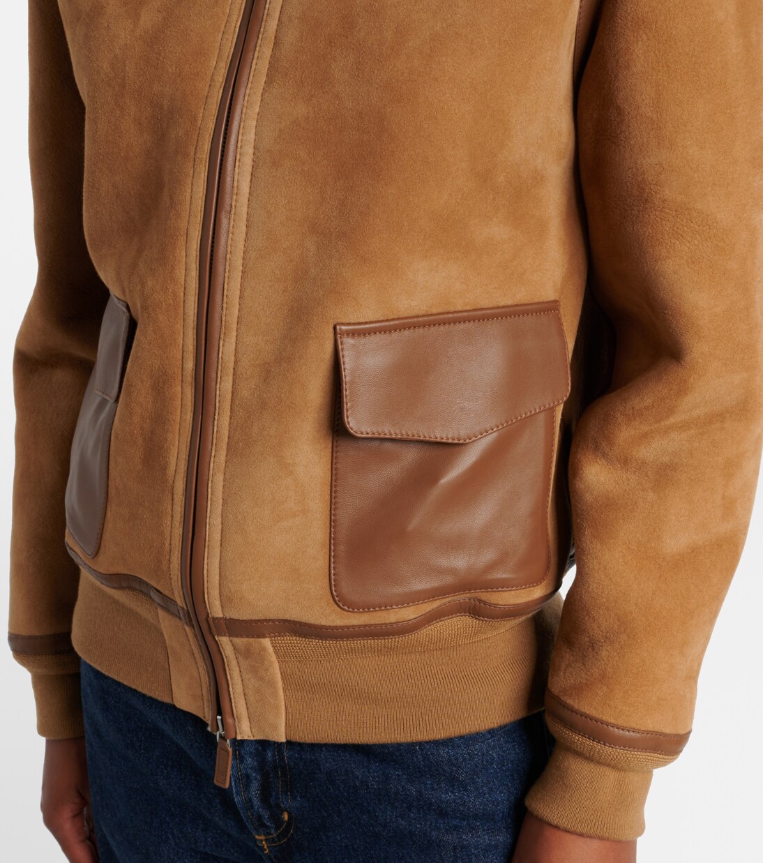 Morrison shearling-trimmed suede jacket | Ralph Lauren Collection