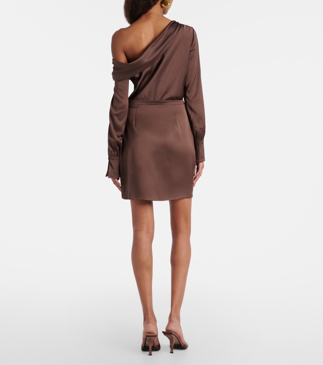 Cameron draped one-shoulder minidress | Simkhai