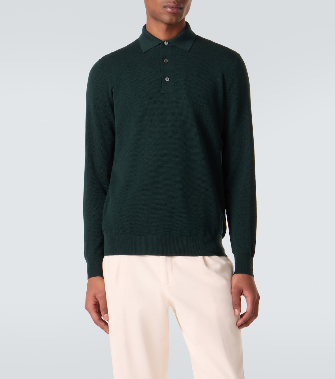 Wool polo sweater | Thom Sweeney