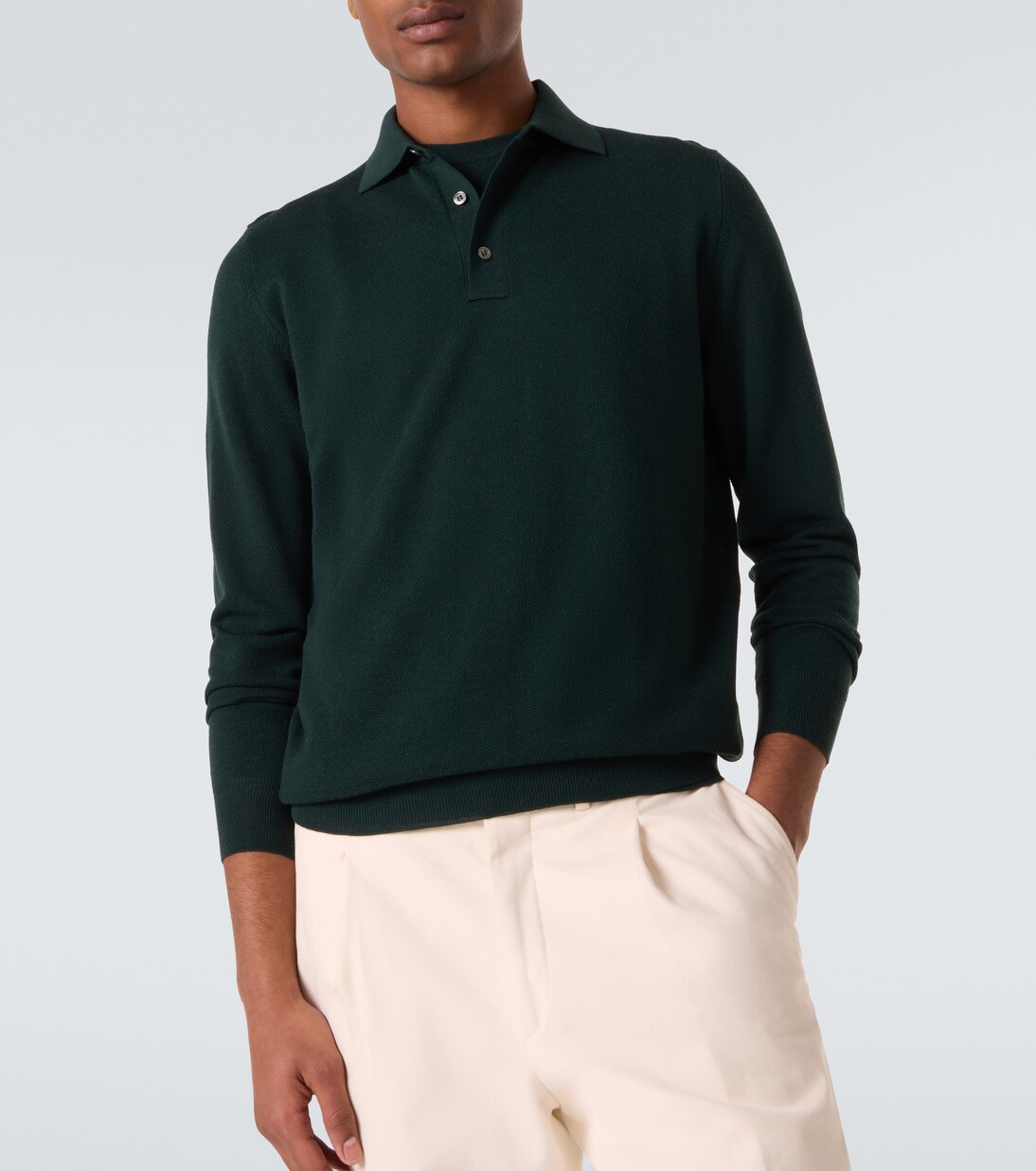 Wool polo sweater | Thom Sweeney