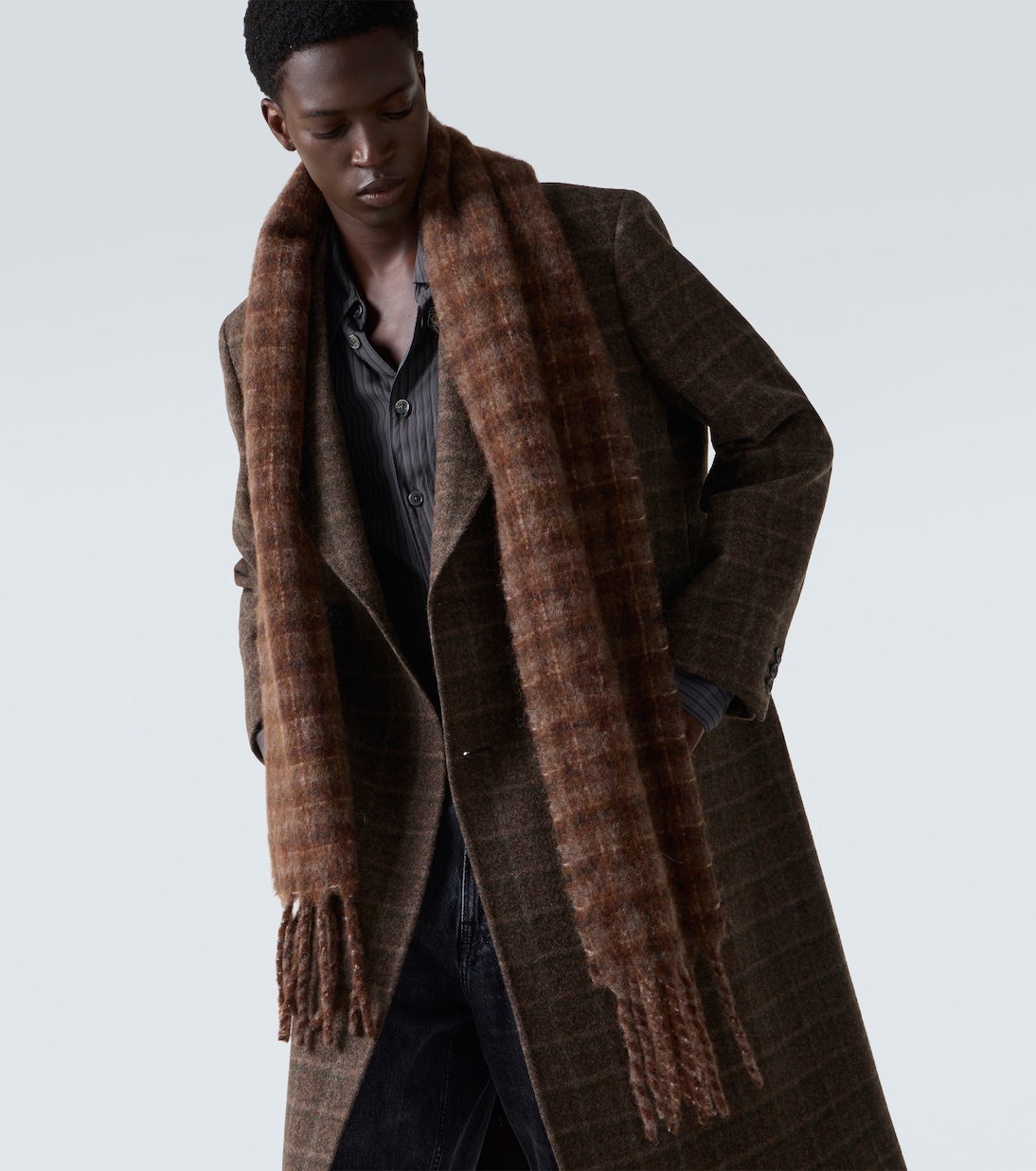 Estate checked alpaca and wool-blend scarf | Our Legacy
