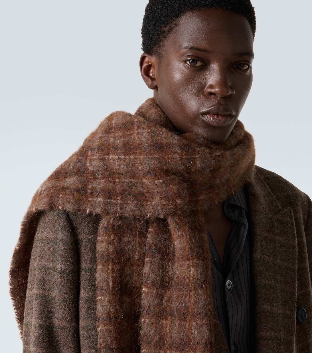 Estate checked alpaca and wool-blend scarf | Our Legacy