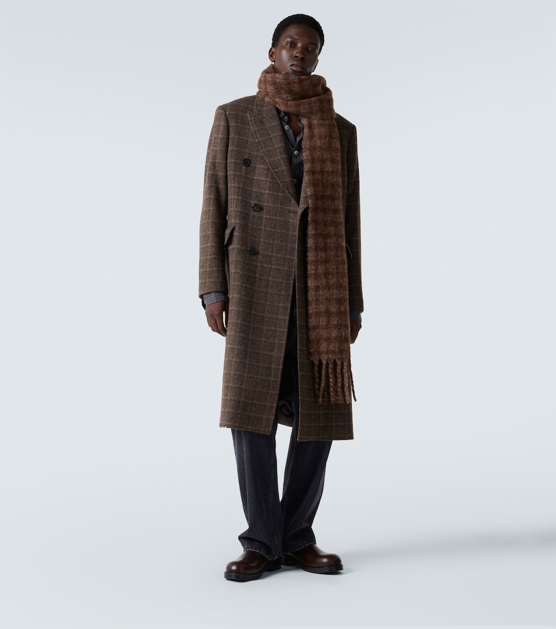 Estate checked alpaca and wool-blend scarf | Our Legacy