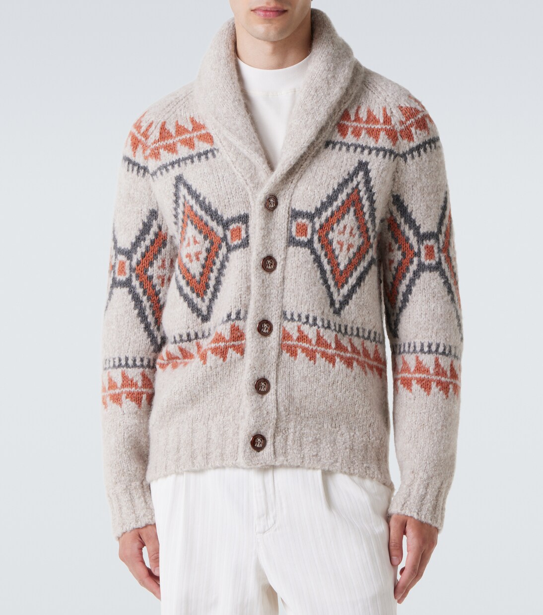 Cardigan aus Jacquard | Brunello Cucinelli