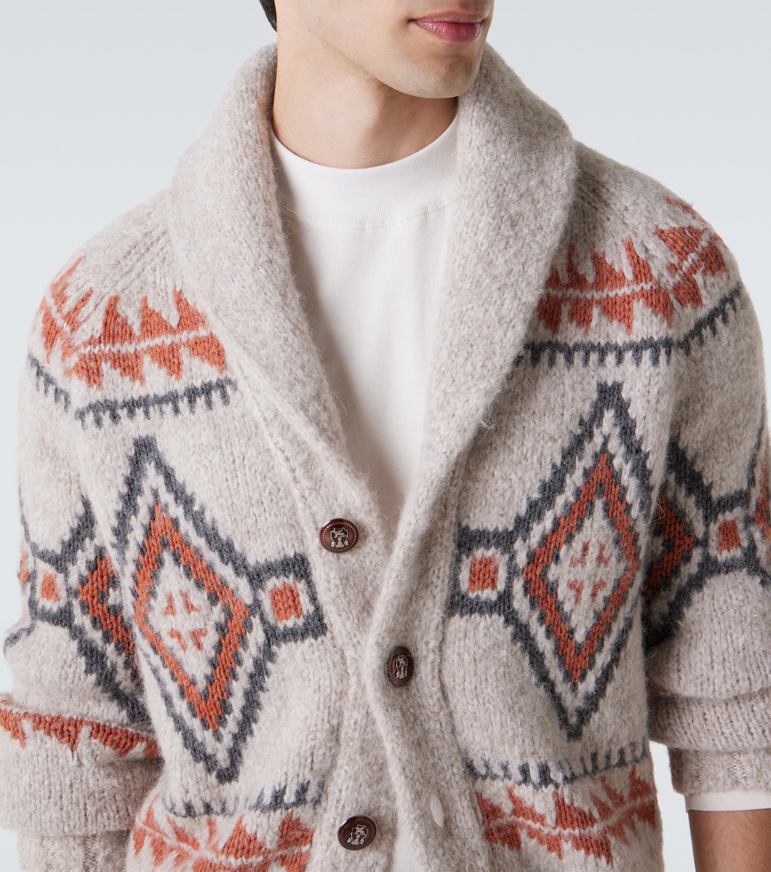 Cardigan aus Jacquard | Brunello Cucinelli