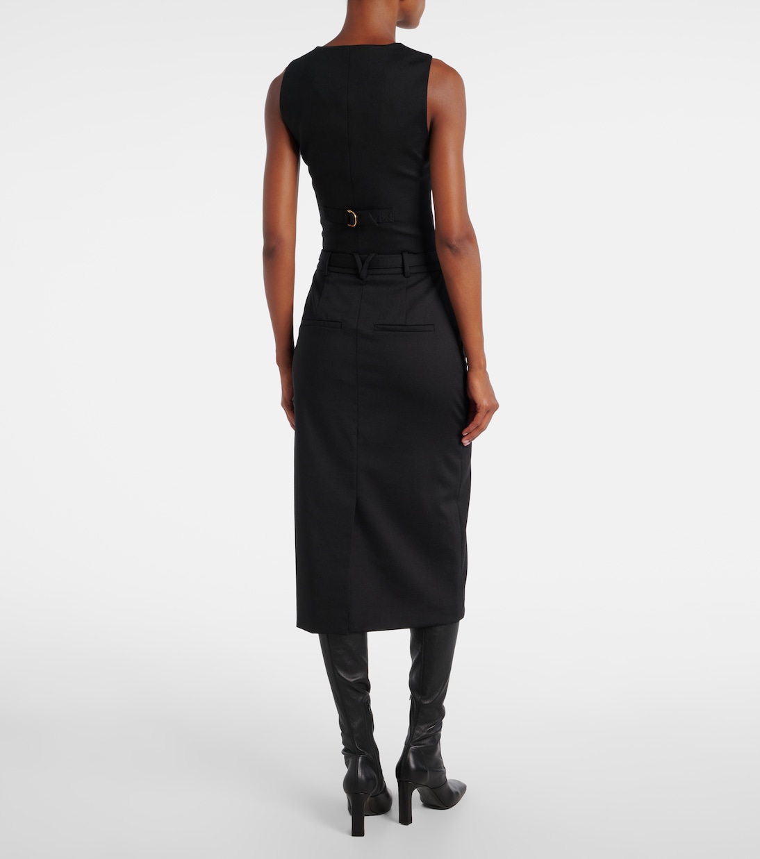 Belted wool pencil skirt | Veronica Beard