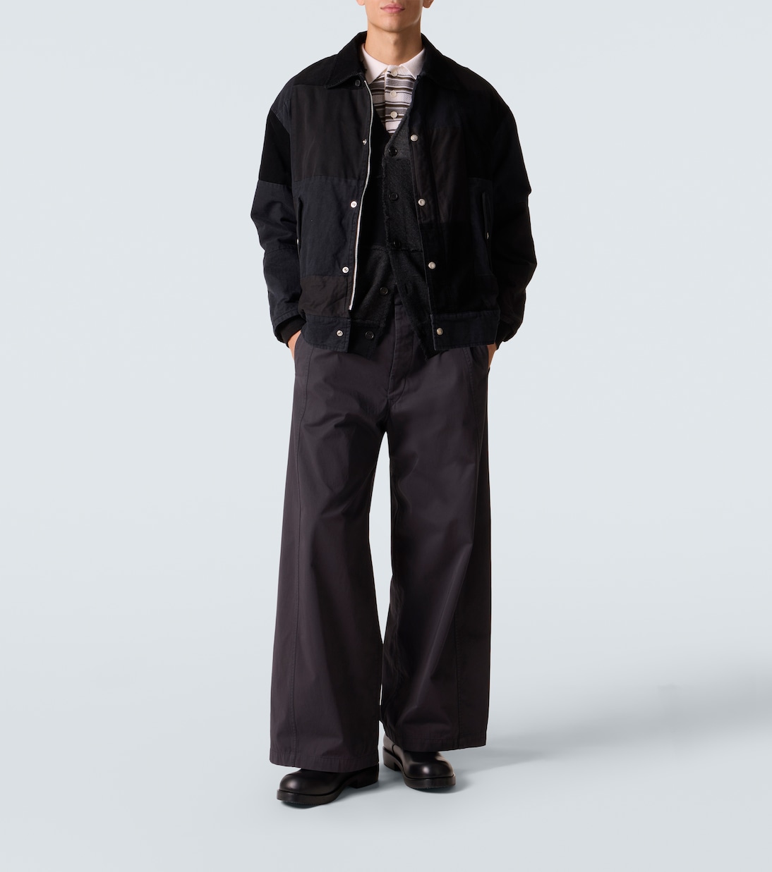 Patchwork wool cardigan | Comme des Garçons Homme