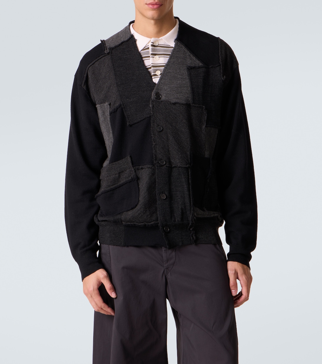 Patchwork wool cardigan | Comme des Garçons Homme