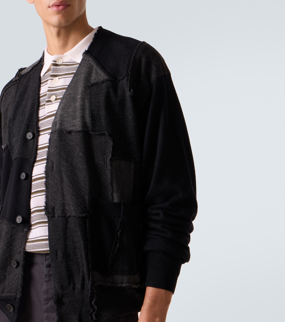 Patchwork wool cardigan | Comme des Garçons Homme