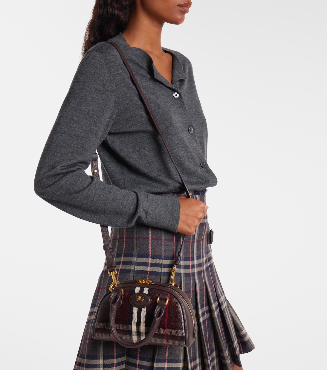 Highlands Mini jacquard tote bag | Burberry