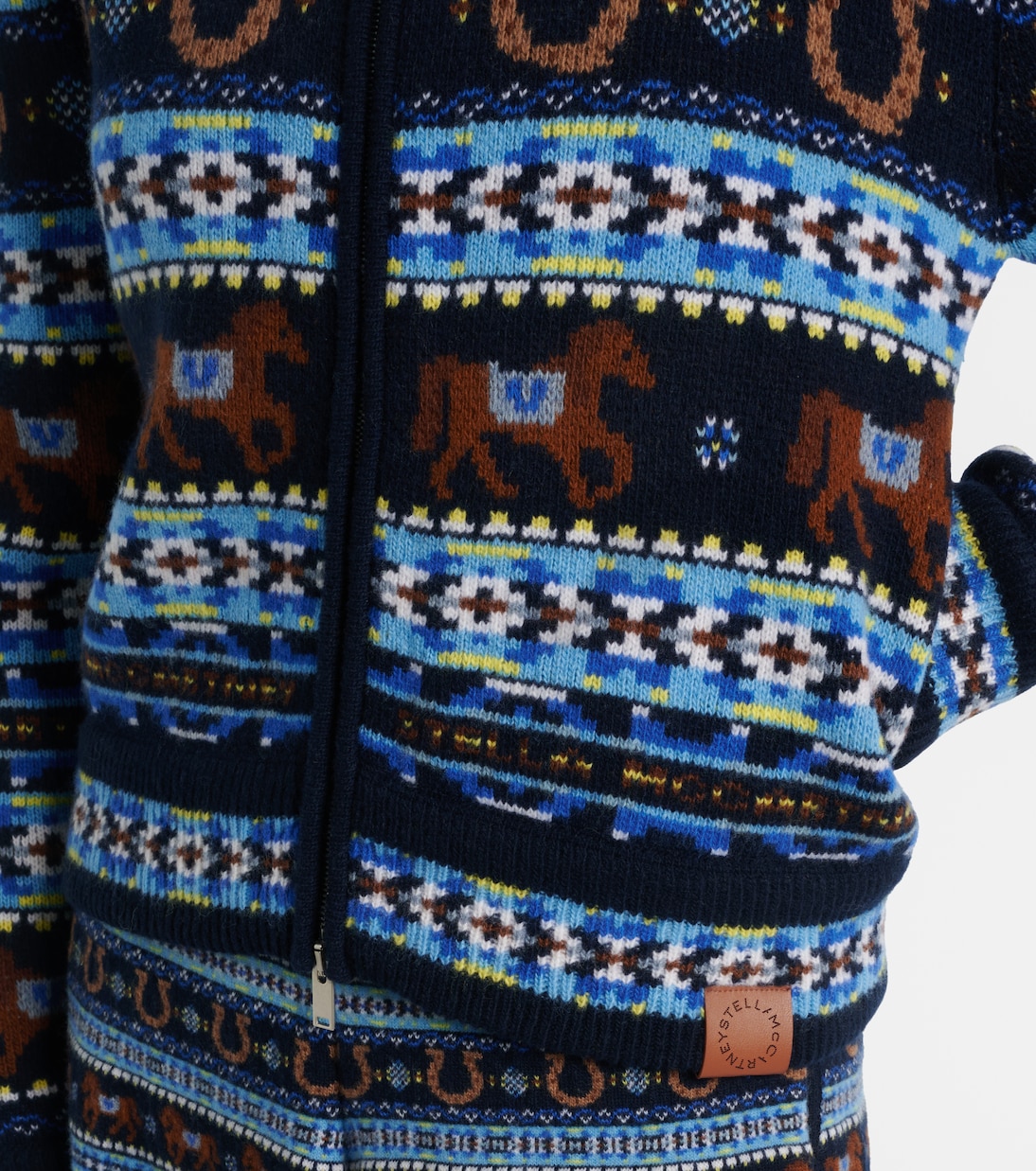 Cardigan intarsia en laine vierge | Stella McCartney